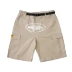 Corteiz Alcatraz Cargo Shorts Beige