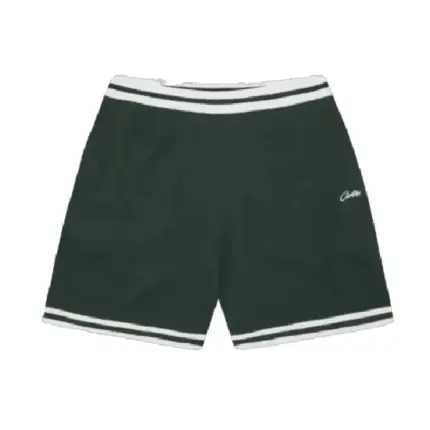 Corteiz Deala Knitted Shorts Forest Green