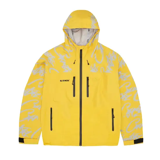 Corteiz Elitework Waterproof Shell Jacket Yellow