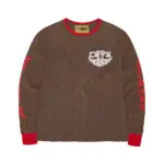 Corteiz Gasolina Waffle Sweatshirt Brown