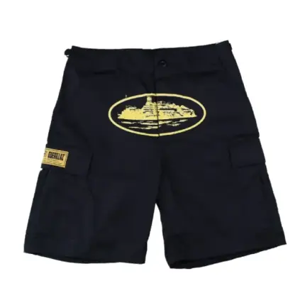 Corteiz Guerillaz Shorts Black/Yellow