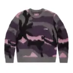 Corteiz Mohair Knit Sweatshirt Sakura Camo