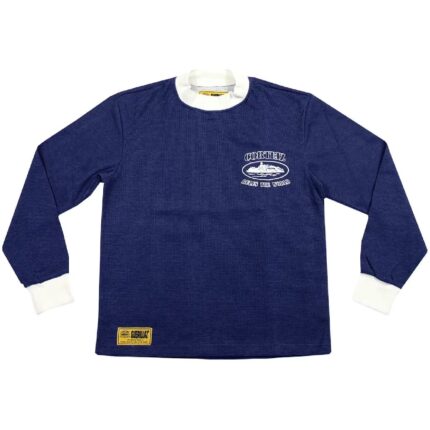 Corteiz Thermal Longsleeve Sweatshirt in Navy